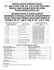 Whirlpool WOS72EC7H Installation Instructions