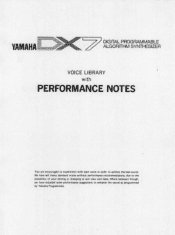 Yamaha DX7 Voice Library (image)