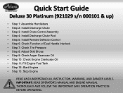Ariens Deluxe 30 Quick Start Guide