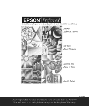 Epson Stylus Pro 9880 UltraChrome Warranty Statement