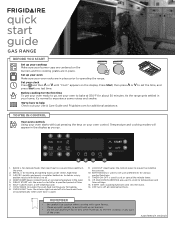 Frigidaire FCRG3083AD Quick Start Guide