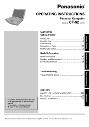Panasonic CF-52GUNBX2M Operating Instructions