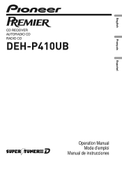 Pioneer DEH P410UB Owner's Manual