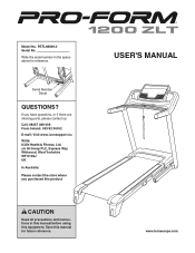 ProForm 1200 Zlt Treadmill Uk Manual
