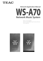 TEAC WS-A70 Network Application Manual English