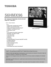 Toshiba 56HMX96 Printable Spec Sheet