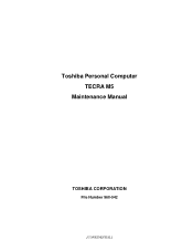 Toshiba Tecra M5 Maintenance Manual