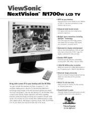ViewSonic N1700W Brochure