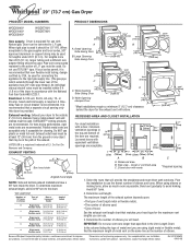 Whirlpool WGD5200VQ Dimension Guide