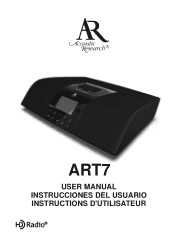 Audiovox ART7 User Manual