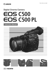 Canon EOS C500 PL Instruction Manual