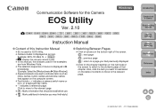 Canon EOS Rebel T3i Body EOS Utility 2.10 for Windows Instruction Manual  (EOS REBEL T3i / EOS 600D)