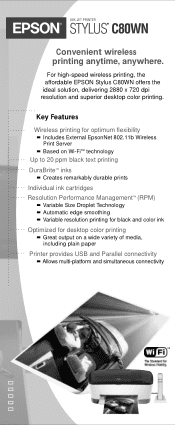 Epson Stylus C80WN Product Brochure