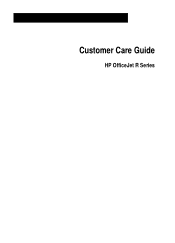 HP R80xi HP OfficeJet R Series All-in-One - (English) Customer Care Guide