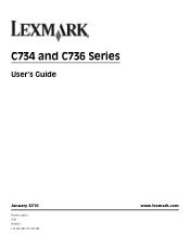 Lexmark C734dn User's Guide