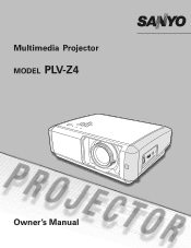 Sanyo PLV Z4 Owners Manual