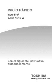 Toshiba Satellite NB15-A1263SM Spanish Quick Start web PDF for Satellite NB10-A (Español)