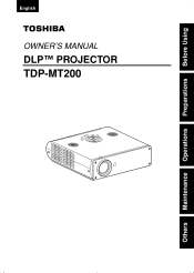 Toshiba TDPMT200 Owners Manual