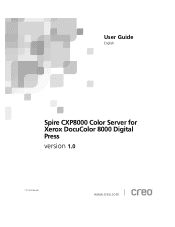 Xerox C8 Spire CXP8000 Color Server - User Guide