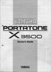Yamaha X3500 Owner's Manual