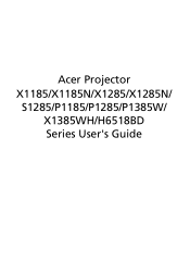 Acer P1185 User Manual