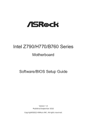 ASRock Z790 Pro RS WiFi Software/BIOS Setup Guide