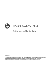 HP 4320t HP 4320t Mobile Thin Client - Maintenance and Service Guide