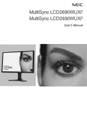 NEC LCD2490WUXI2-BK MultiSync LCD2490WUXi2-BK : user's manual