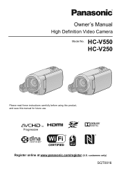 Panasonic HC-V250 HC-V250K Advanced Features Manuals (English)