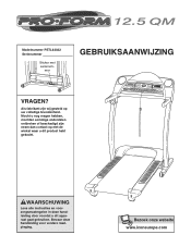 ProForm 12.5qm Treadmill Dutch Manual