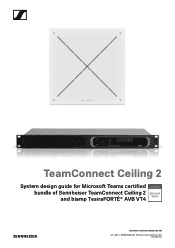 Sennheiser TeamConnect Ceiling 2 TeamConnect Ceiling 2 and biamp TesiraFORTEr AVB VT4