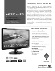 ViewSonic VA2231w-LED VA2231w-LED Datasheet