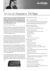 Aastra TA7102i Terminal Adapters TA7100i
