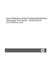 HP T5720 Quick Reference Guide for Microsoft Windows XPe-based Thin Clients - t5720 & t5730