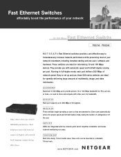 Netgear FS524 FS524 Product datasheet