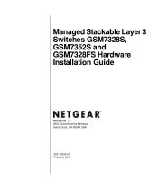 Netgear GSM7328FS GSM7328S, GSM7352S and GSM7328FS Hardware Installation Guide