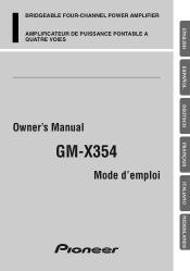 Pioneer GM-X354 Owners Manual