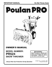 Poulan PR524 User Manual