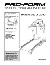 ProForm 705 Trainer Treadmill Msp Manual