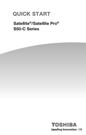Toshiba Satellite S55T-C5249 Satellite S50-C Series Windows 7 Quick Start Guide