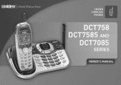 Uniden DCT7585-3 English Owners Manual