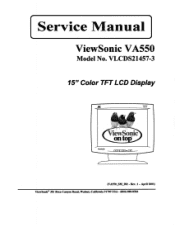 ViewSonic VA550 Service Manual