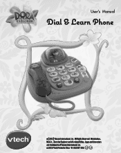 Vtech Dora - Dial & Learn Phone User Manual