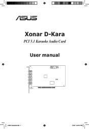 Asus Xonar D-Kara Xonar D-kara User's Manual