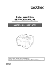 Brother International HL 1850 Service Manual
