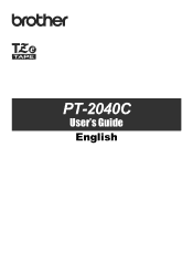 Brother International PT-2040 Users Guide for PT-2040C