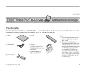 Lenovo ThinkPad X30 Swedish - Setup Guide for ThinkPad X30