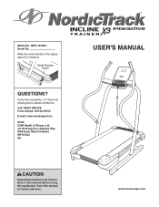NordicTrack Incline Trainer X3 User Manual
