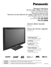 Panasonic TC-37LZ800 37' Lcd Tv - English/spanish