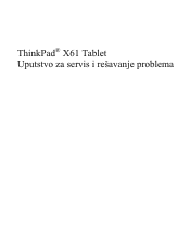 Lenovo ThinkPad X61 (SerbianLatin) Service and Troubleshooting Guide